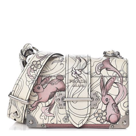 PRADA X JAMES JEAN Glace Calfskin Rabbit Print Cahier